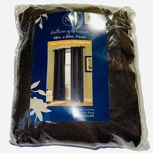 No 918 Chocolate Textured Curtain Dalton Gromets 48x84 in